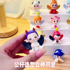 Mới mười hai chòm sao Thiên thần dễ thương hợp thời trang cặp mù hộp bức tượng hoạt hình nhựa Đồ trang trí máy tính để bàn cảm thấy freetodiyasyoulike - Product Image 2