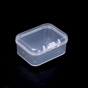 Transparent <b>Plastic</b> <b>Storage</b> Box 5.5x4.1x2.1cm With Lid Rectangle Office Organizer For Small Parts And Screws - Product Image 2