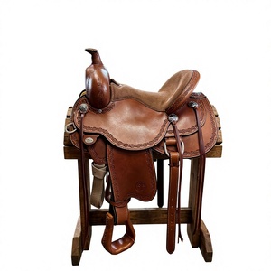 Sillín de Caballo de Carreras Inglés de Cuero Genuino Personalizable OEM NA84 de BS International, Estructura de Madera, Herrajes SUS304, Resistente al Agua - Product Image 1