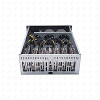 6 Gpu Server case Rack 4u Black 65mm Spacing Computer Gaming case Rack Mount Server case