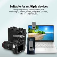 Microphone sans fil Lavalier XTUGA DKS-W4 pour smartphones et appareils photo reflex numériques - Portable, léger, 30 canaux, portée jusqu'à 50 m