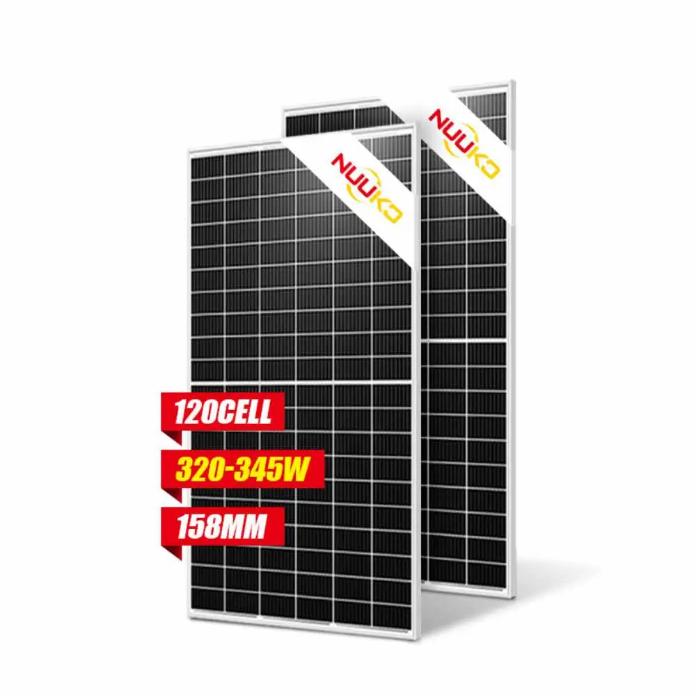 Nuuko 320W 325W 330W 335W Mono Solar Panel For Energy Storage System Paneles Solares Costos 158Mm Panasonic Solar Panels