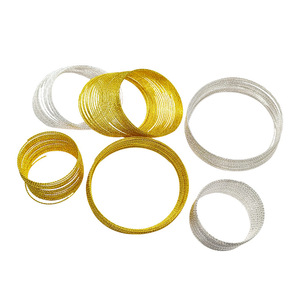 Fil de fer plaqué or 18 carats et argent, perles rondes pour la fabrication de bracelets, collection Printemps 2025, origine Yiwu SS 08 - Product Image 5