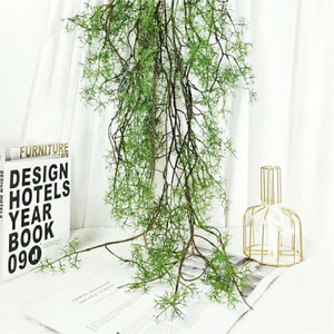 Vignes artificielles vertes 140 cm en PVC souple, plante décorative pour la décoration murale et de plafond - Product Image 3