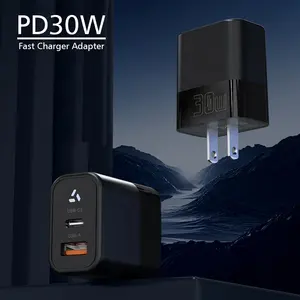 Producto más vendido 2024 30W PD Cargadores de teléfono celular 27W US Plug ETL FCC Cargador rápido para i Phone 15 14 13