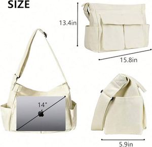 Canvas Tote Bag Wholesale <b>Large</b> Capacity Color Fashionable Shoulder Bag Shopping Handbag for Women Daily Use - Product Image 3