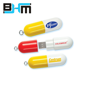 Thiết kế độc đáo y tế Pill Shape nhựa USB Pendrive mini xách tay 4GB 16GB 32GB 64GB USB <span class=keywords><strong>Flash</strong></span> Drive - Product Image 1