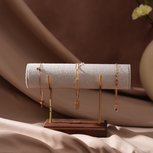 Présentoir à bijoux <span class=keywords><strong>en</strong></span> coton et <span class=keywords><strong>lin</strong></span> à double fourchette pour bracelets, présentoir à bracelets pour bijoux, bijouterie et présentoir pour bijoux - Product Image 5