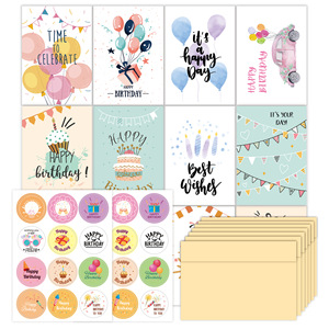 <span class=keywords><strong>Carte</strong></span> de vœux personnalisée pour <span class=keywords><strong>anniversaire</strong></span> et fêtes, avec enveloppe et autocollant, assortiment de 24 cartes d'<span class=keywords><strong>anniversaire</strong></span> - Product Image 1