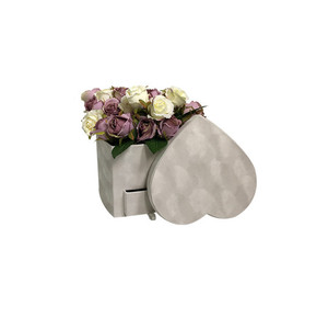 Boîte cadeau de luxe en velours en forme de cœur, avec tiroir, pour fleurs – Meilleures ventes - Product Image 3