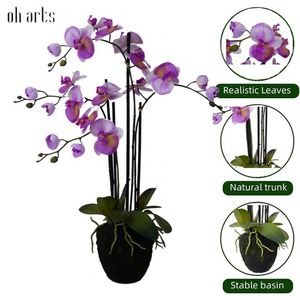 ดอกกล้วยไม้ฟาแลนนอปซิสสีชมพูสัมผัสเหมือนจริงจาก Oh Arts  ดอกไม้ประดิษฐ์จากยางพาราสำหรับขาย - Product Image 6
