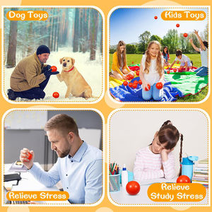 Balle anti-stress en mousse rouge Squeeze Balles anti-stress Exercice des mains Jouets de soulagement sensoriel spongieux pour l'anxiété - Product Image 6