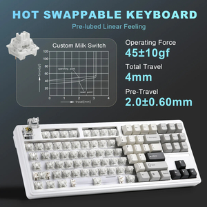 <span class=keywords><strong>2025</strong></span> Ban Đầu Yunzii Yz87 Hot Swappable Chơi Game Cơ Khí Bàn Phím RGB Backlit 87 Phím Tkl Có Dây Không Dây <span class=keywords><strong>Bluetooth</strong></span> Bàn Phím - Product Image 6