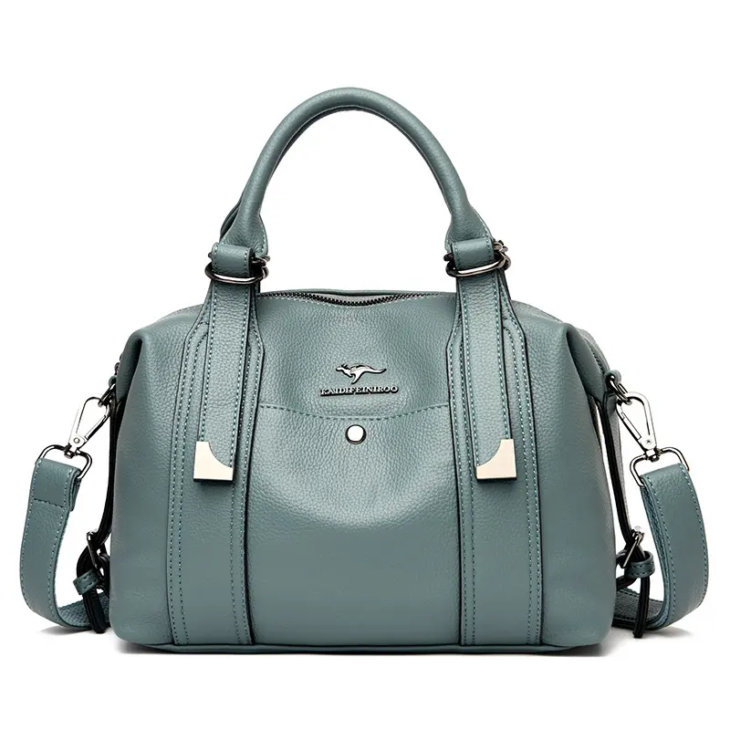 KSSPIRIT Large Capacity Fashion Vintage Women's Shoulder Crossbody Bags High Quality Soft Leather Handbags