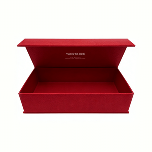 Custom Eco-Friendly Matte Red Luxury <b>Gift</b> <b>Box</b> with Embossing for <b>Wedding</b> Dresses and Garments Magnetic Closure - Product Image 1