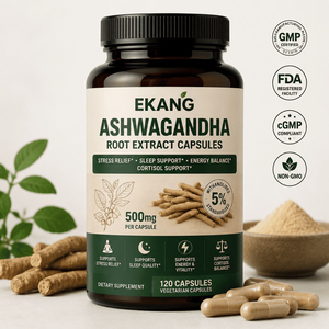 Extracto Estandarizado de Raíz de Ashwagandha Vegano en Cápsulas, Suplemento para la Vitalidad Masculina y Femenina - Product Image 1
