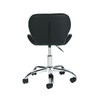 Chaise de bar moderne et simple en PU, pivotante, sans accoudoirs, avec dossier haut, convertible en fauteuil à dossier ailé, idéale pour salon de coiffure, imperméable