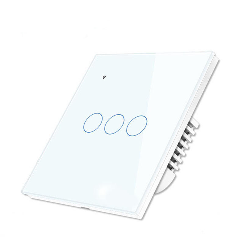 Fil universel WiFi (simple/vivant et neutre/vivant) – 3 gangs, blanc