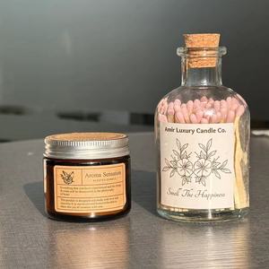 ガラスのマッチ卸売価格ボトルマッチステッカー大型広告ジャーカスタマイズカラフルなロングマッチシガー - Product Image 2