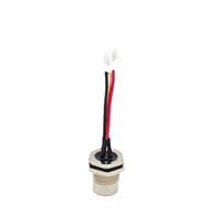 Connecteur M12A-G04 à montage frontal, codage A, mâle, 4 broches, étanche IP67, en laiton plaqué or, droit, pour montage sur panneau