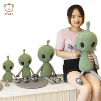 ET Alien-Jouet en peluche extra-terrestre avec logo brodé rempli de coton PP