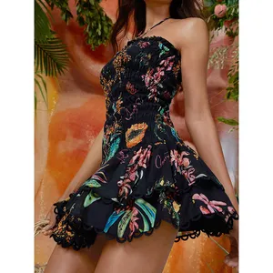 Модный и элегантный дизайн с принтом, узкие и тонкие короткие платья, женские летние товары 2024, женские платья-футляры
