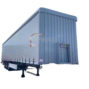 Dry Van Box Cortina Side Semi Remolque Tipo Cerrado 40FT Dry Van Box Semi Remolque para 65 Toneladas Transporte de Carga - Product Image 1