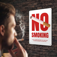 En gros, Panneau anti-tabac amusant en métal vintage, Affiche murale personnalisée, Panneau de signalisation humoristique en étain, Décoration rétro pour bar, café et maison
