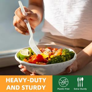 100% Compostable <b>Cutlery</b> Set Heavy Duty 150pcs <b>Disposable</b> Cornstarch Utensils Eco-Friendly Party Supplies - Product Image 4