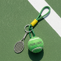Porte-clés de tennis colorés et créatifs en alliage, mini raquettes de tennis pour les fans de tennis et accessoires de sac