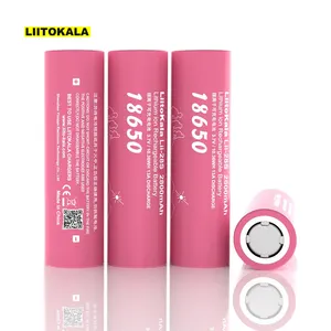 Baterias recarregáveis LiitoKala 3.7v Li-ion para eletrodomésticos de brinquedos Lii-28S 2800mAh 18650 bateria por atacado de fábrica