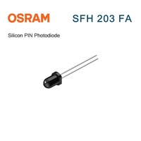 Ams-OSRAM SFH 203 FA Photodiode PIN en silicium 5 mm Époxy noir 750-1100 nm Réponse rapide 5 ns 2 kV ESD pour la sécurité et la télécommande