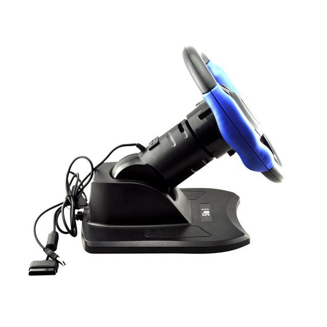 Qeome Factory Dual-motor Feedback Driving Force 270 Degree Gaming Racing Wheel With Responsive Pedals for PS2/PS-3/PC