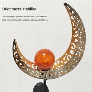 Lámpara Solar LED de Hierro para Suelo, Impermeable, para Jardín, Patio Exterior, Villa, Iluminación Decorativa de Paisaje - Product Image 3