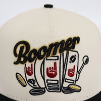 Diseño clásico Original personalizado de alta calidad 5 paneles a Marco Vintage algodón 3D bordado en relieve Logo dos tonos sombreros gorra de béisbol