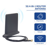 5g Nuevo producto 600-6000MHz 10DBI 5G Antena de enrutador cuatro en uno para SMA-polarización vertical de PIN interno