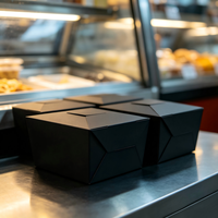 Boîte à pizza biodégradable personnalisée avec logo, en carton ondulé recyclé, taille sur mesure, impression quadricolore, pour restaurant