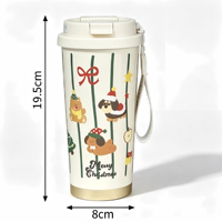 Gobelet de Noël personnalisé 500 ml, portable, sans BPA, en acier inoxydable isolé, ensemble de tasses de Noël, cadeau pour les faveurs de Noël