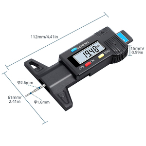 Kỹ thuật số lốp Tread sâu đo 0-25.4 mét inch Đo kỹ thuật số với màn hình LCD hiển thị và lốp Tread độ sâu công cụ đo lường cho xe ô tô, xe tải - Product Image 3
