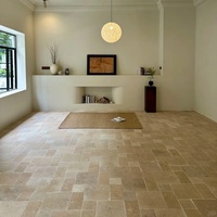 Carrelage en pierre calcaire beige portugais, finition polie, personnalisation d'usine