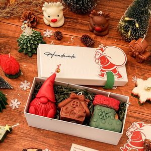 Christmas Scented <b>Candle</b> <b>Gift</b> <b>Set</b> Natural Soy Wax 3 Pcs Reindeer Christmas Tree Santa Claus Shape <b>Candle</b> <b>Set</b> Home Decoration - Product Image 6