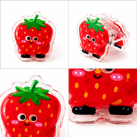Clips personnalisés en acrylique et PP pour agenda, reliure de papier, notes, dessins animés, fruits, Kawaii, imprimés UV, gravés au laser, transparents, décoratifs, vente en gros