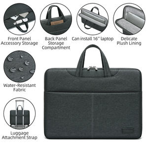 Bolsas Portátiles para Laptop de <span class=keywords><strong>15.6</strong></span> Pulgadas, Funda Impermeable para Laptop con <span class=keywords><strong>Forro</strong></span> de Felpa para Protección de Notebooks, Bolsas para Laptop para Viajes de Negocios - Product Image 3