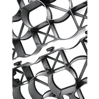 Grille d'allée pour gravier Stabilisation du sol Gazon de stationnement Gravier Grille de renfort Grille de gazon en plastique