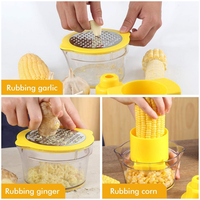 Outil de cuisine multifonction de qualité améliorée batteuse de maïs et de grains frais presse à ail pilon broyage à la main fruits et légumes