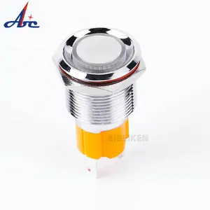 10A Ring 12V Blue/RED/green/white/orange Led Illuminated IP67 16MM Metal Waterproof ON OFF Push Button Switch