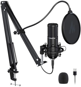 MAONO Microphones Professionnels Équipement <span class=keywords><strong>de</strong></span> <span class=keywords><strong>Studio</strong></span> D'enregistrement <span class=keywords><strong>Micro</strong></span> À Condensateur avec Métal <span class=keywords><strong>Pied</strong></span> <span class=keywords><strong>De</strong></span> <span class=keywords><strong>Micro</strong></span> - Product Image 1