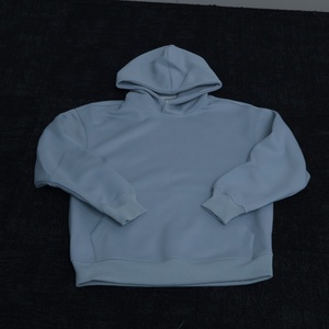 Sweat-shirt à capuche en tissu polaire épais personnalisé, couleur unie, pour hommes et femmes, design ample de haute qualité - Product Image 4