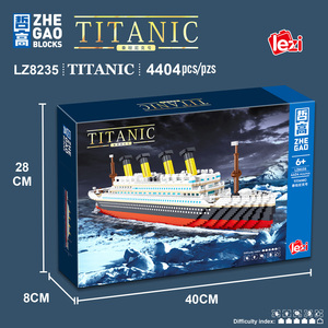 LEZI 4404 Piezas Set del Lujoso Crucero Titanic <span class=keywords><strong>Barco</strong></span> Creativo Bloques de Construcción Modelo DIY Ciudad Ladrillos Juguetes para Niños y Adultos Regalo - Product Image 2