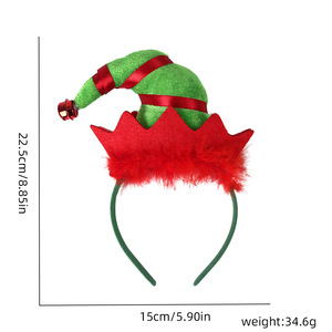 Serre-têtes de Noël pour enfants, avec motifs Père Noël, sapin, bois de renne et ornements de rennes, décorations de Noël, bandeaux pour cheveux - Product Image 5